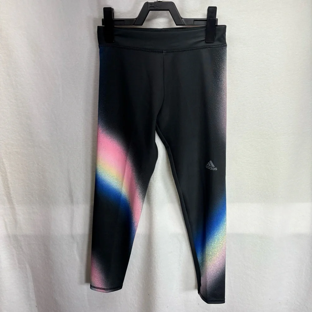 Adidas girls size Small 7 / 8‎ leggings MINT condition Super Cute